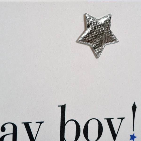 Birthday Card, Blue Stars, Embellished with a padded star