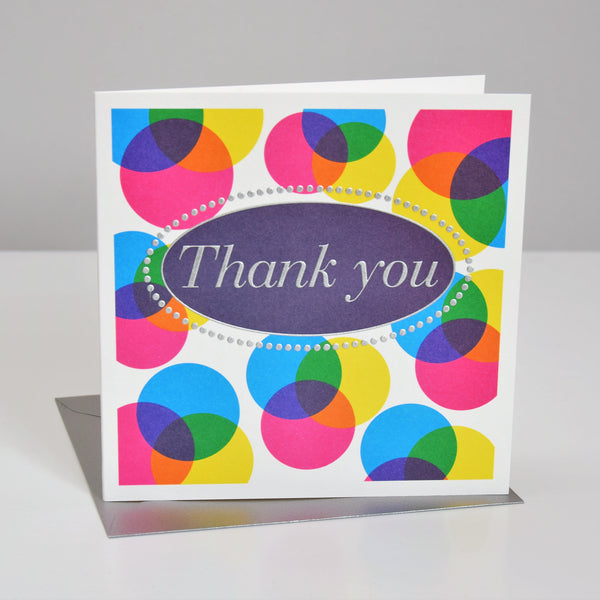 Thank You Card, Colours, Thank You, Embossed and Foiled text