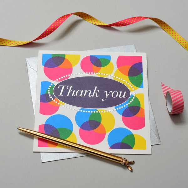 Thank You Card, Colours, Thank You, Embossed and Foiled text