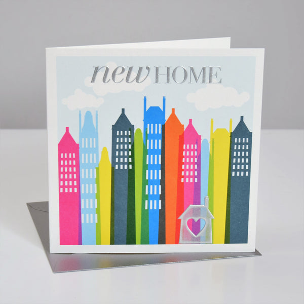 New Home Card, City, New Home, Embossed and Foiled text