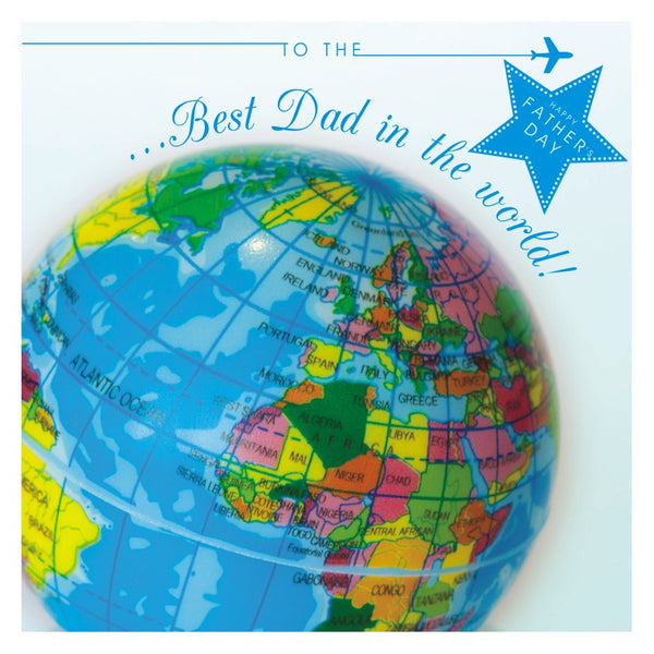 Father's Day Card, Globe, Best Dad in the World