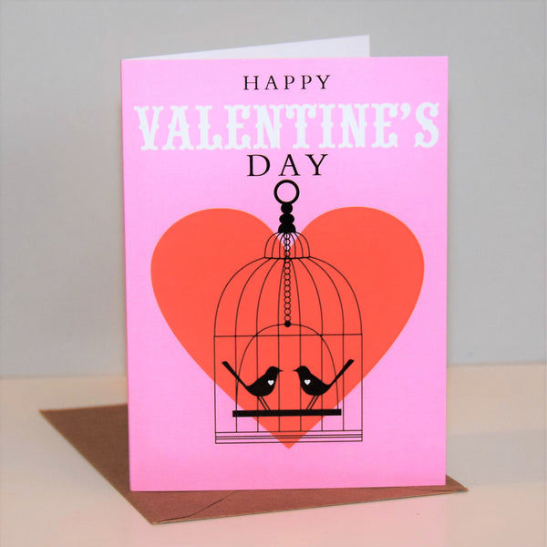 Valentine's Day Card, Love Birds, Happy Valentine's Day