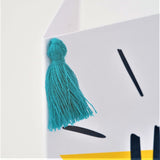 A Level Exam Congratulations Card, Stars, Embellished with a colourful tassel