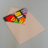 Birthday Card, Happy Birthday to you, Block of letters, with gold foil