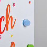 Welsh Wedding Card, Stars, You're Tying the Knot - Yay!, Pompom Embellished