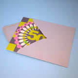 Birthday Card, Age 50 - Chequers, Happy 50th Birthday, Embellished with pompoms