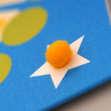 Birthday Card, Age 60 - Sunshine, Happy 60th Birthday, Embellished with pompoms