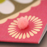 Birthday Card, Age 70 - Flower Power, Happy 70th Birthday, Embellished with pompoms