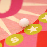 Birthday Card, Age 90 - Starburst, Happy 90th Birthday, Embellished with pompoms