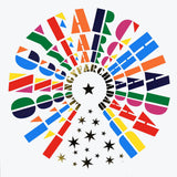 Welsh Congratulations Card, Llongyfarchiadau, In circles, with gold foil