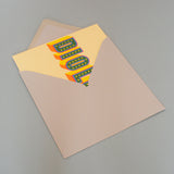 Welsh Thank You Card, Diolch, Green block letters, with gold foil