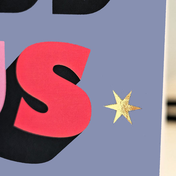 Welsh Grandad Birthday Card, Taid, Block letters, gold foil