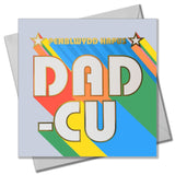 Welsh Grandad Birthday Card, Dadcu, Retro, with gold foil