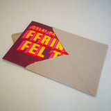 Welsh Friend Birthday Card, Ffrind Fel Ti, gold foil text