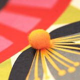 Welsh Age 30 - Flowers, Happy 30th Birthday, Embellished with pompoms