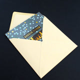 Welsh Christmas Card, Taid, Grandad Berries & Stars, text foiled in shiny gold