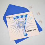 Birthday Card, Age 7 Boy, Happy 7th Birthday, Embellished with a padded star