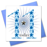 Birthday Card, Age 11 Boy, 11th Birthday, Embellished with a shiny padded star
