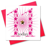 Birthday Card, Age 11 Girl, 11th Birthday, Embellished with a shiny padded star
