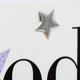 Good Luck Card, Blue Star, Embellished with a padded star