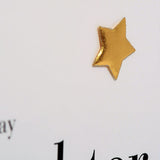 Birthday Card, Goddaughter, Pink Stars, Embellished with a shiny padded star