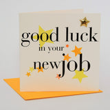 New Job Card, Good Luck, Embellished with a padded star