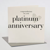Wedding Card, Platinum Heart, Congratulations on your Platinum Anniversary
