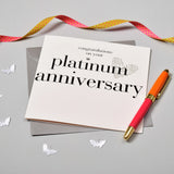 Wedding Card, Platinum Heart, Congratulations on your Platinum Anniversary