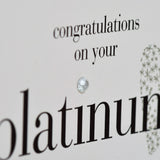 Wedding Card, Platinum Heart, Congratulations on your Platinum Anniversary
