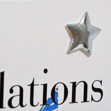 Congratulations Card, A Level results, Blue, Embellished with a padded star