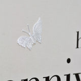 Wedding Anniversary Card, Daughter and Son-in-law, fabric butterfly Embellished