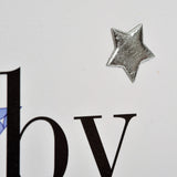 Baby Card, Blue Star, Baby Boy Congratulations, Embellished with a padded star