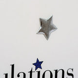Congratulations Card, Blue Stars, Embellished with a padded star