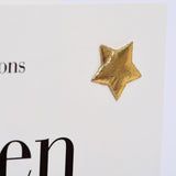 Golden Wedding Anniversary Card, Gold Heart, Embellished with a padded star