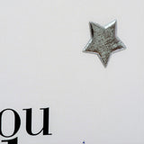Thank You Teacher Card, Blue Star, Embellished with a padded star