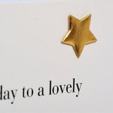 Birthday Card, Pink Hearts, daughter-in-law, Embellished with a padded star