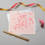 Baby Card, Pink Flowers, Baby Girl, Embossed and Foiled text