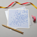 Baby Card, Blue Flowers, Baby Boy, Embossed and Foiled text