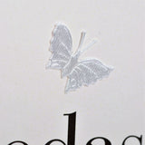 Welsh Wedding Card, Pink Hearts, embellished with a pretty fabric butterfly