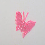 Welsh Christening Card, Pink Hearts, Baptism, fabric butterfly embellished