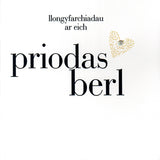 Welsh Wedding Card, Gold Heart, Congratulations on your pearl Anniversary