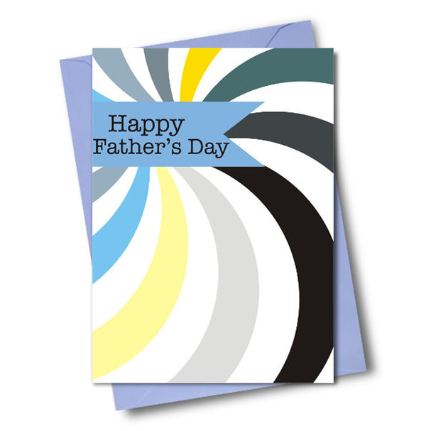 Father's Day Card, Spiral, Happy Father's Day, See through acetate window