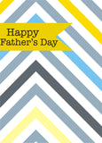 Father's Day Card, Chevrons, Happy Father's Day, See through acetate window