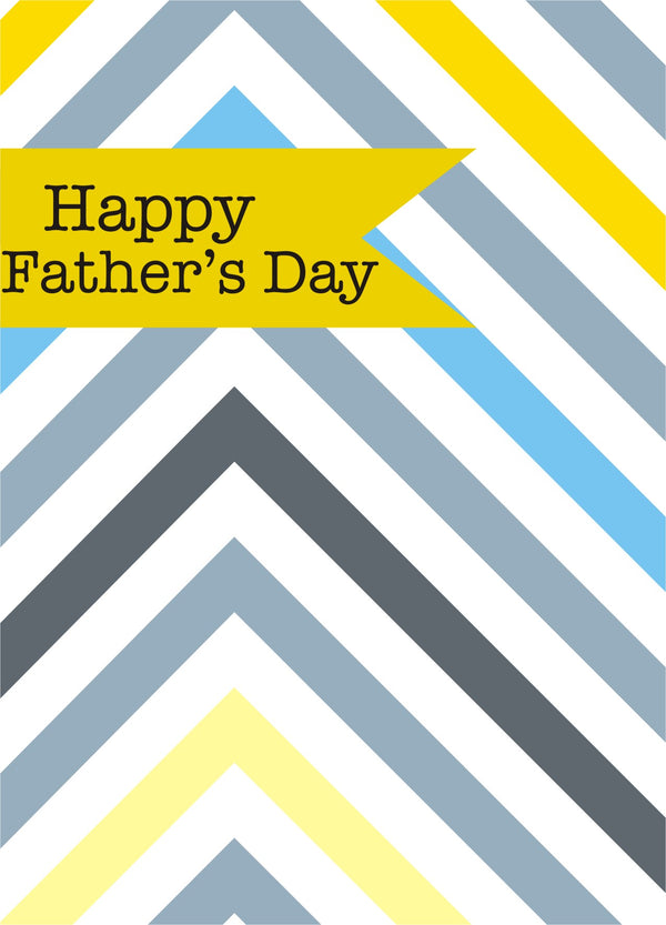 Father's Day Card, Chevrons, Happy Father's Day, See through acetate window