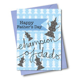 Father's Day Card, Champion, Happy Father's Day, See through acetate window