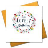 Everyday Card, Summer Wreath, Lovely Birthday, Embellished with pompoms