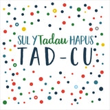 Welsh Father's Day Card, Sul y Tadau Hapus, Tad-cu, Grandad, Pompom Embellished