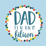 Welsh Father's Day Card, Sul y Tadau Hapus, Dad in a Million,Pompom Embellished