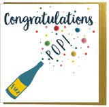 Congratulations Card, Pop, Fizz, Embellished with pompoms