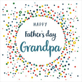Father's Day Card, Colour Dots, Grandpa, Embellished with colourful pompoms